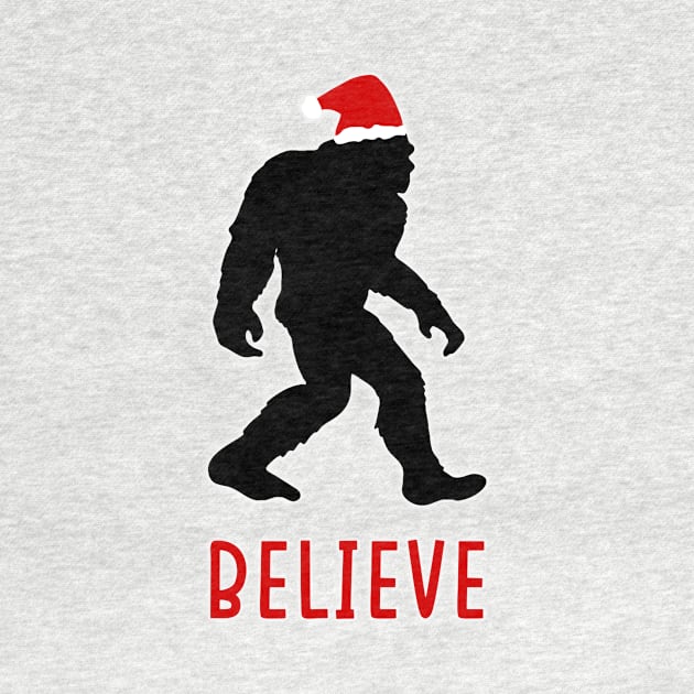 Big Foot Sasquatch Believe Christmas Funny Holiday by charlescheshire